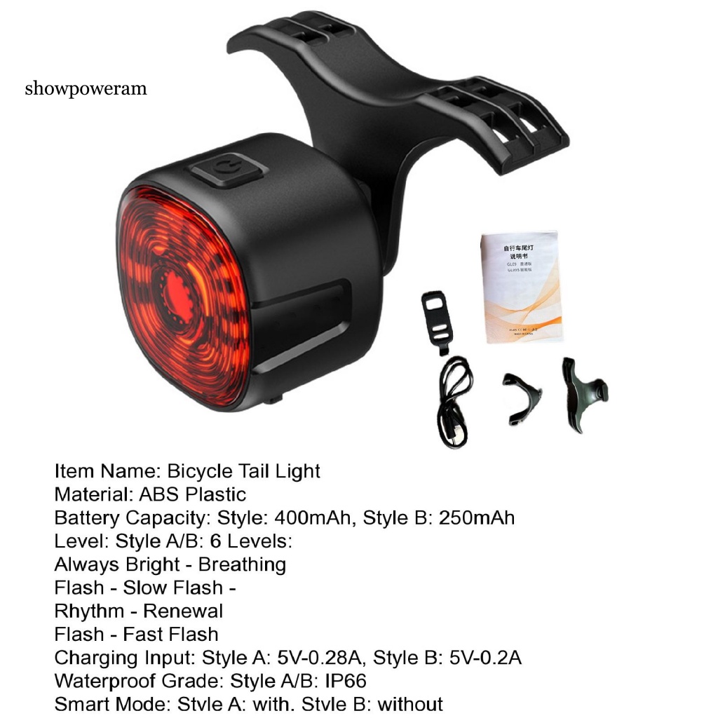 1 Bộ Đèn Cảnh Báo Gắn Đuôi Xe Đạp Kèm Sạc Type-C Tiện Dụng Cho Các Hoạt Động Ngoài Trời