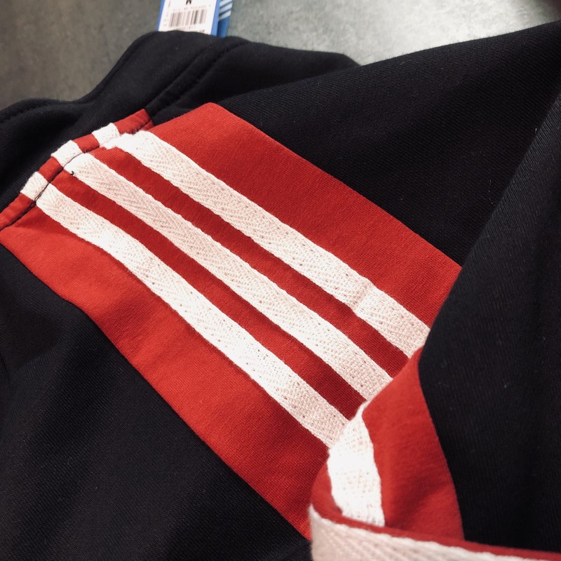 Áo Khoác cardigan Thêu logo Adidas 100% Phong Cách vintage Cho Nam