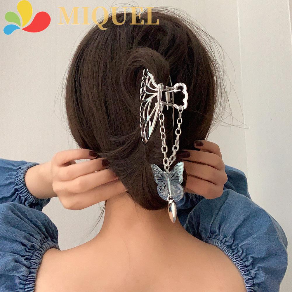 Kẹp Tóc Hình Chữ Nhật Họa Tiết Bướm Thời Trang Cho Nữ