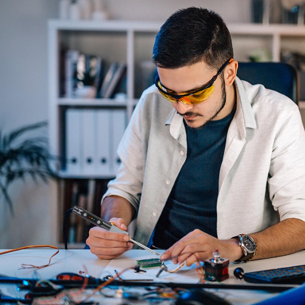 Mỏ Hàn Sắt Có Thể Điều Chỉnh Nhiệt Độ Kèm Giá Đỡ Sắt SQ-D60A Type C 60W 12-24V s2mwvn