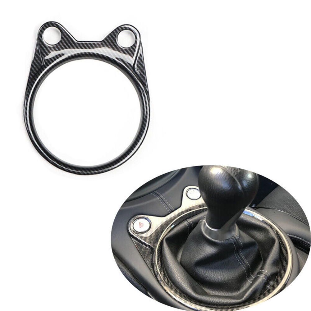 Viền Bọc Bảng Điều Khiển Cần Số Bằng ABS Họa Tiết Sợi Carbon Cho Nissan 370Z 2009-20