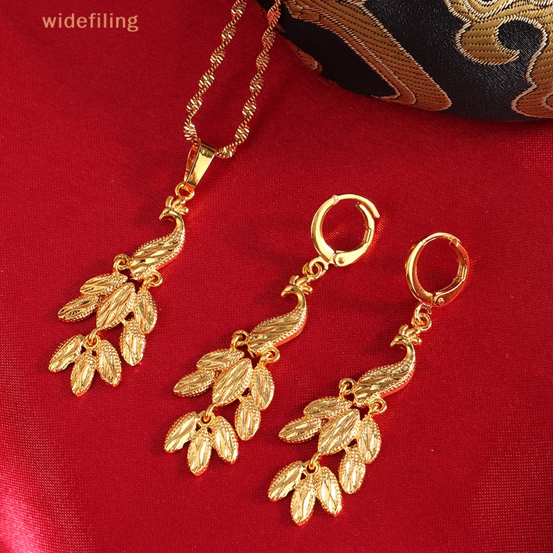 Vòng cổ Mạ Vàng Mặt Hình Chim Công Đính Đá Lấp Lánh Cho Nữ