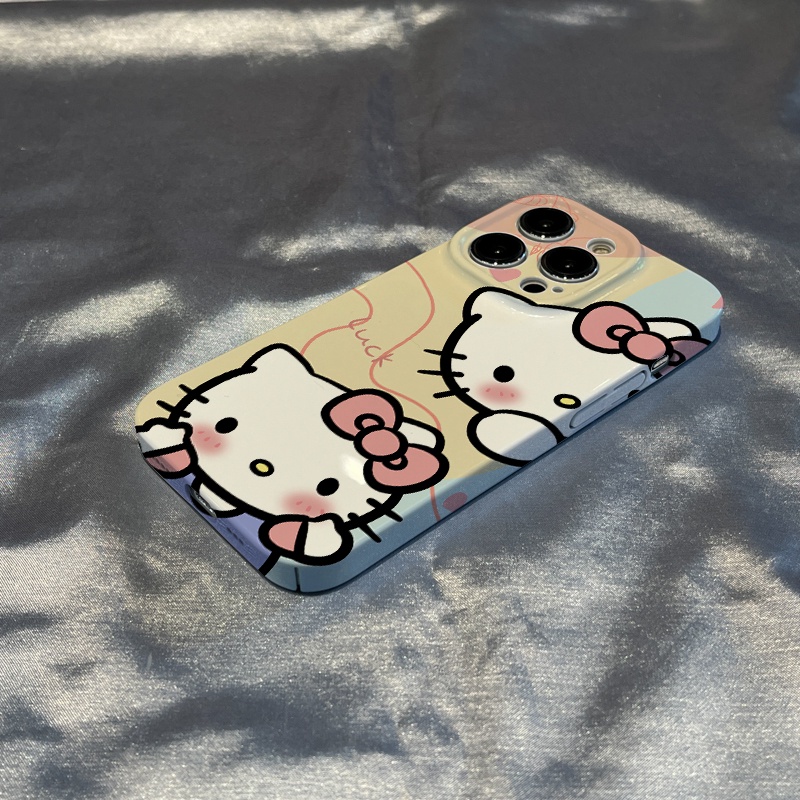 Ốp Điện Thoại Hình Quyển Sách Hoạt Hình Xinh Xắn Cho iPhone137811Ốp Điện Thoại Họa Tiết Hello Kitty Dễ Thương Cho Apple 14pro 12max QHY4