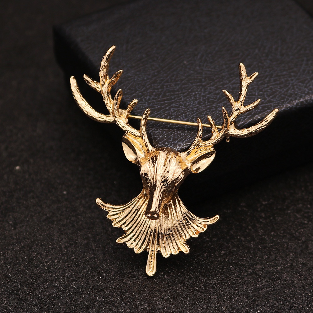 Ghim Cài Áo Hình Con Nai Phong Cách Retro Thời Trang Cho Nam Nữ