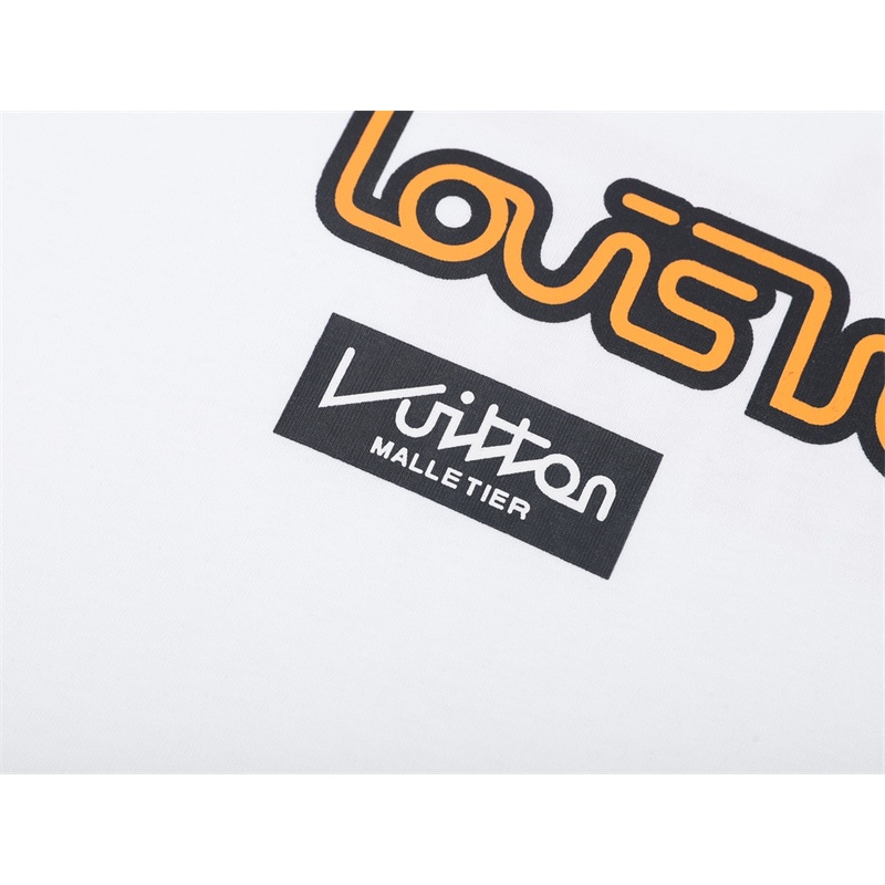 Áo Thun Tay Ngắn Cổ Tròn In Logo Cảnh Báo Màu Vàng Cam Thời Trang Đường Phố L1V88