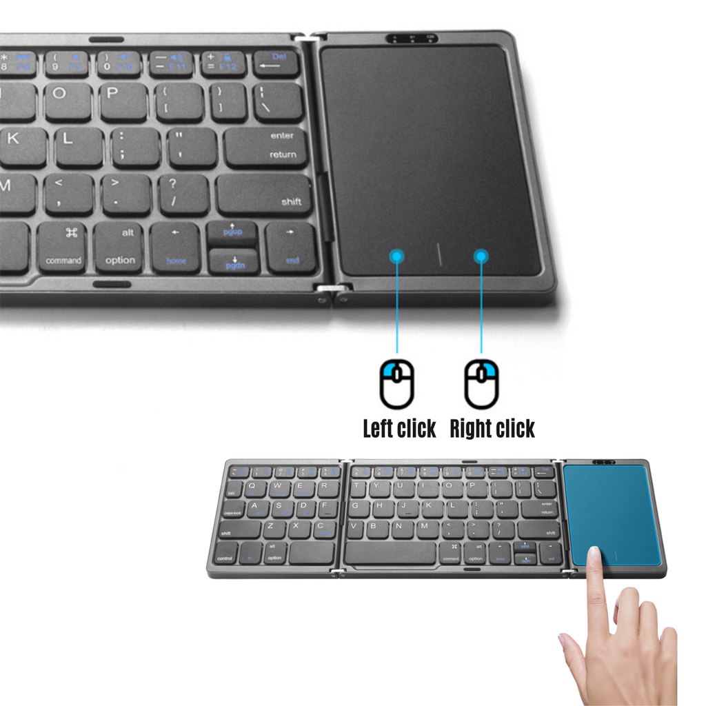 Bàn Phím Bluetooth Không Dây B089T Ba Màu Tương Phản Có Bàn Phím Cảm Ứng Cho iPAD Tablet Laptop PC