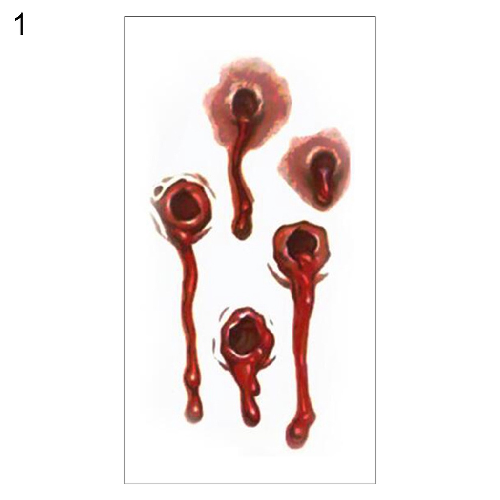 Hình Xăm Dán Tạm Thời Họa Tiết Vết Sẹo Thoáng Khí Lâu Trôi Trang Trí Tiệc Halloween