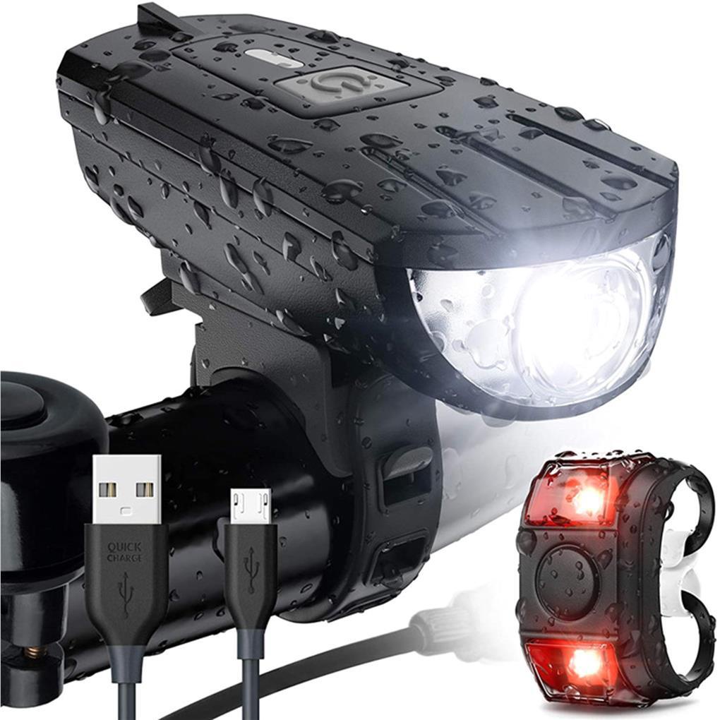 Bộ Đèn Cảnh Báo Phía Trước / Sau Xe Đạp Sạc USB 3 Chế Độ Chống Thấm Nước