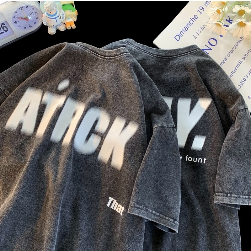 Áo Thun Nam Tay Ngắn Dáng Rộng Phong Cách Mùa Hè Cá Tính