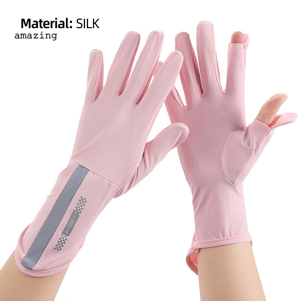 1 Đôi Găng Tay Lái Xe Bằng Silicone Chống Tia UV Chống Trượt Thoải Mái Dành Cho Nữ