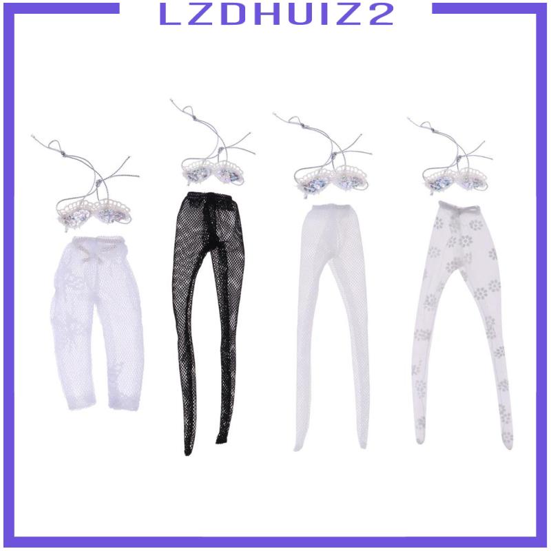 [Lzdhuiz] Bộ Đồ Lót Cho Búp Bê Gồm Áo + Quần Short Phối Ren