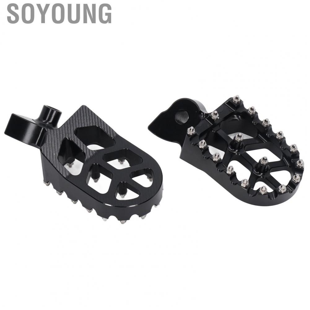 Soyoung Wide Foot Pegs CNC Aluminum Alloy Hardened Steel  Motorcycle Footrests for XR50R XR70R XR80R XR100R