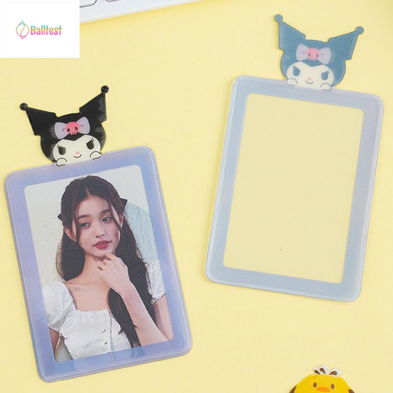 💜SANRIO Túi Đựng Thẻ Mini 1 Inch Họa Tiết Hoạt Hình Kèm Dây Đeo Sợi Xích Tiện Dụng