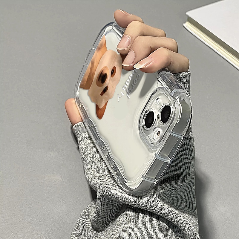 Ốp Điện Thoại TPU Silicone Trong Suốt Chống Sốc In Hình Chú Chó Cho IPhone 11 14 13 12 Pro XS Max X XR 7 + 8 Plus
