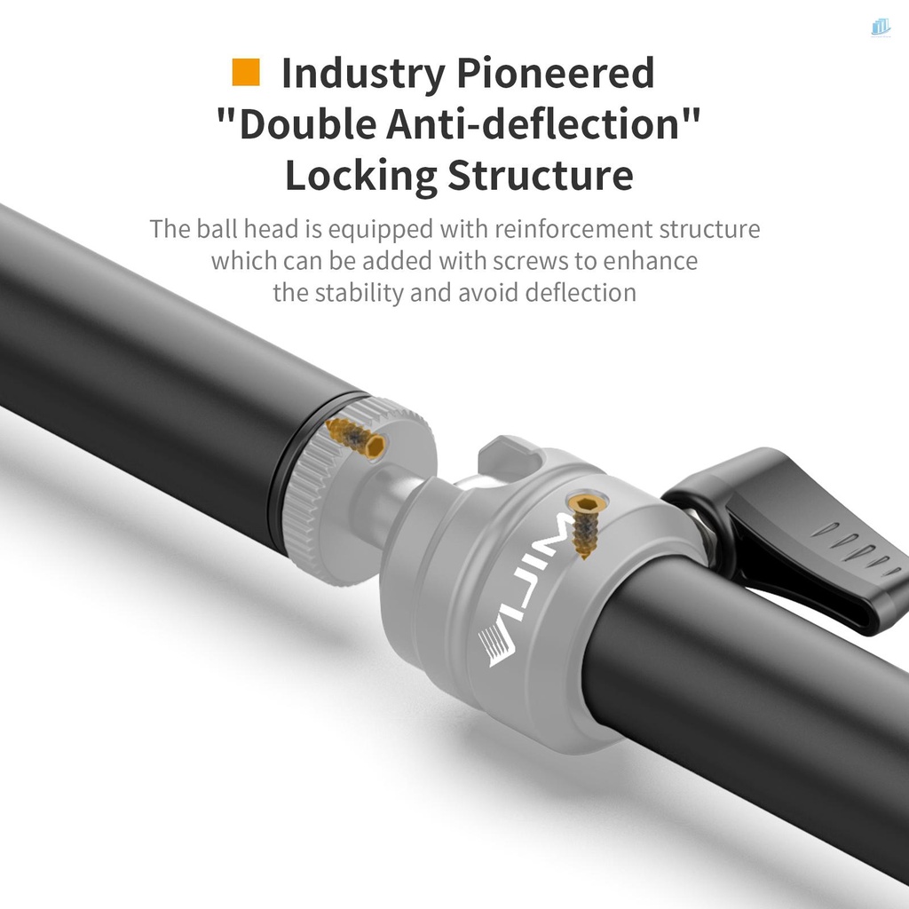 Giá Đỡ Máy Chiếu Chuyên Nghiệp VIJIM LS04 2 Phần Mở Rộng Bằng Hợp Kim Nhôm 1 / 4 Inch° Túi Đựng Đồ Dùng Đầu Bi Xoay Được 1KG 1KG Tiện Dụng
