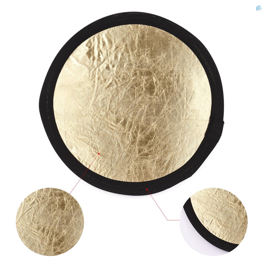 Dù Che Nắng Di Động 2 Trong 1 Có Thể Gập Lại 30cm / 12inch Màu Bạc &amp; Vàng Kim 2 Trong 1 Cho Studio Chụp Ảnh