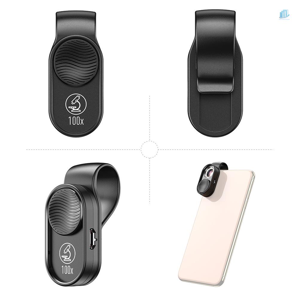 Kính Hiển Vi Mini 100X Tích Hợp Đèn LED Và Kẹp Phổ Biến Cho Bảng Mạch Trang Sức / Điện Thoại smartwatchinone APEXEL APL-MS001