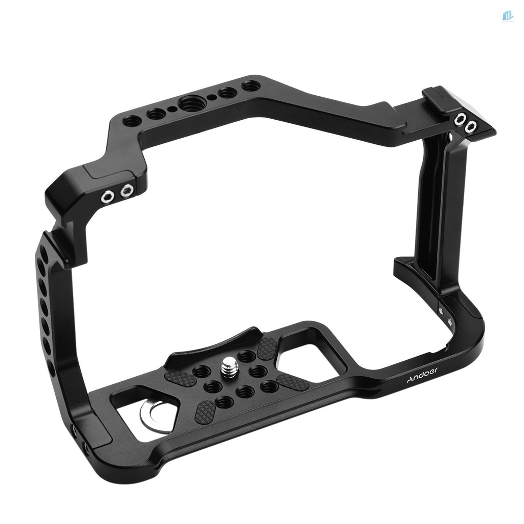 ANDOER Khung Hợp Kim Nhôm Với Lỗ Ốc Vít 1 / 4 Inch Gắn Máy Ảnh Cho EOS R5 R6 DSLR