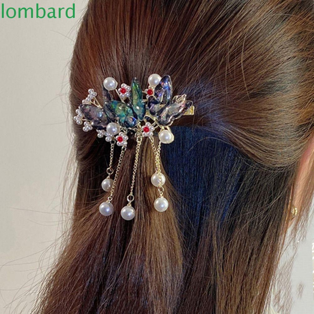 Kẹp Tóc Đuôi Ngựa Dạng Móng Vuốt Bướm Tua Rua Phong Cách Hàn Quốc Thanh Lịch Dành Cho Bạn Nữ