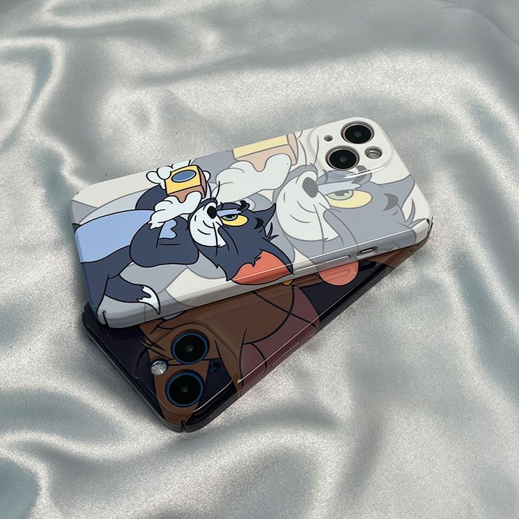 Ốp Điện Thoại Cứng Hình Mèo Và Chuột Cho iphone13mini814pro13 11max 13