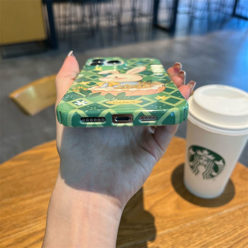 Ốp Điện Thoại Họa Tiết Thỏ Dễ Thương Cho iphone1312max Niche 11 8 14pro xsxr LZQ2