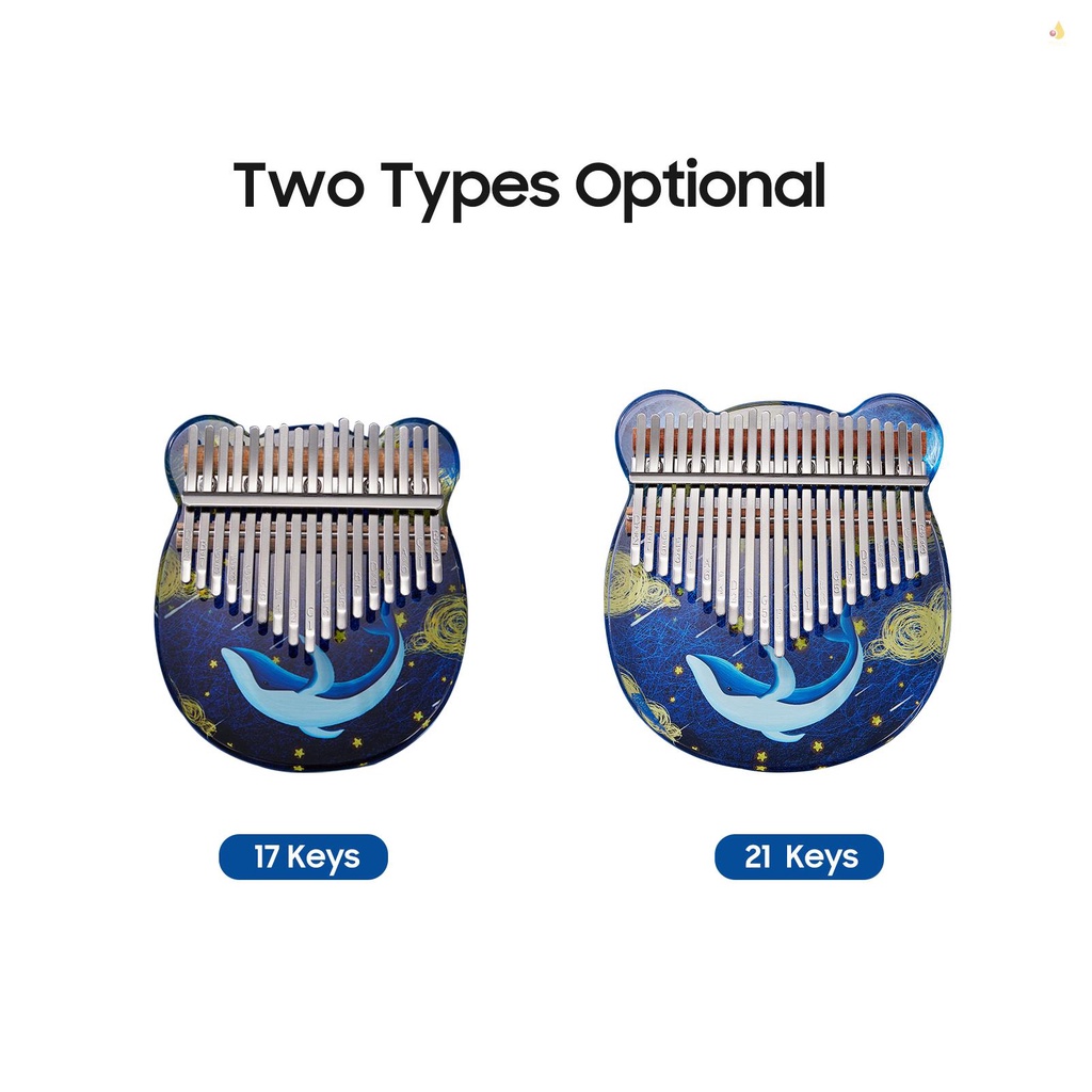 Đàn Kalimba CEGA 21 Phím Bằng Acrylic Di Động Tiện Dụng Kèm Túi EVA / Búa Điều Chỉnh / Nhãn Dán / Khăn Lau Cho Người Mới Bắt Đầu