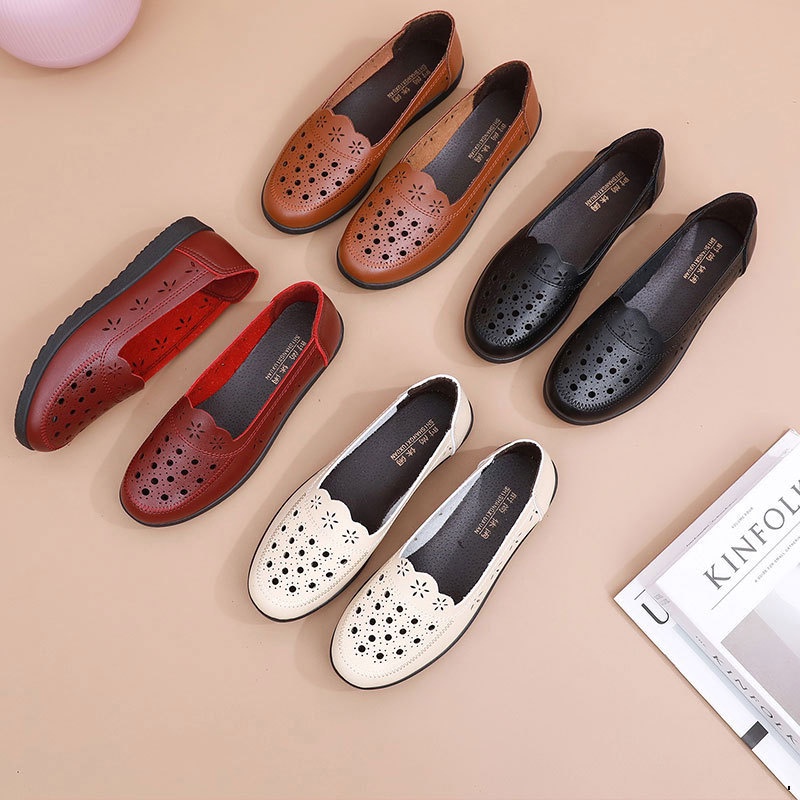 Xăng đan QINOS Đế Mềm Chống Trượt Thoáng Khí Thời Trang Mùa Hè Cho Phụ Nữ Trung Niên