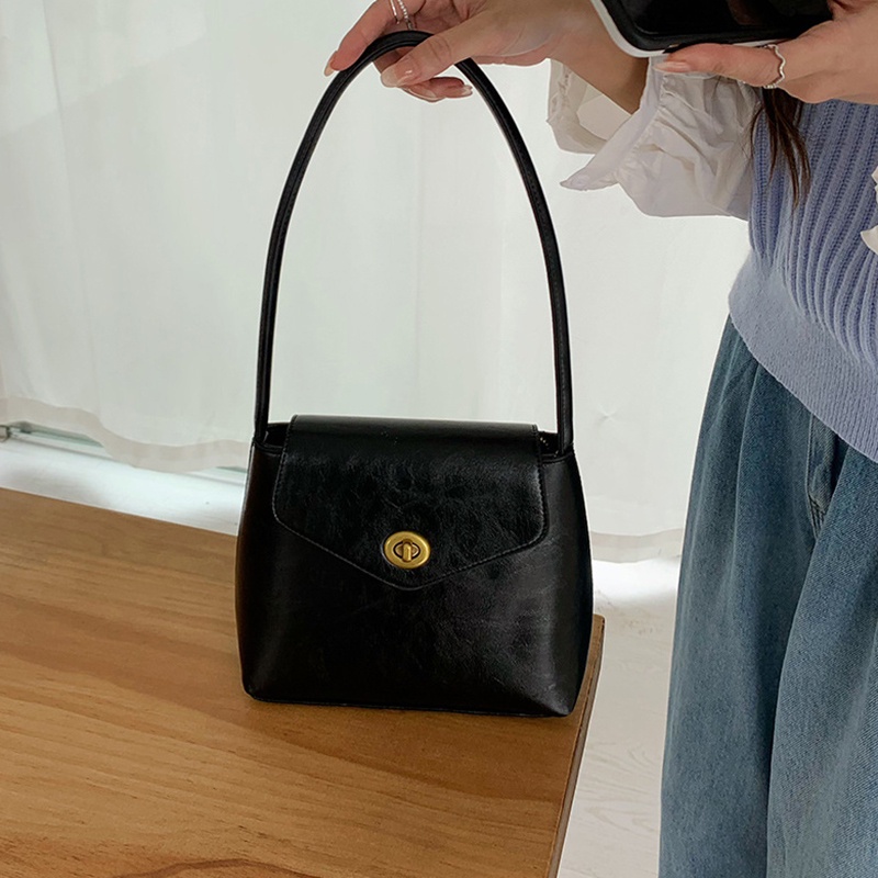 Ielgy Túi Xách bucket Đeo Cánh Tay Màu Hồng Ngọt Ngào Dễ Phối Đồ Phong Cách Hàn Quốc Cho Nữ