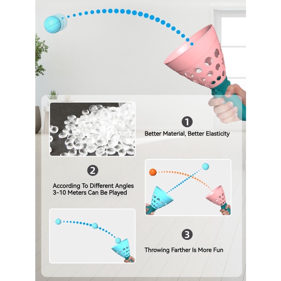 Đồ Chơi Ném Bóng Thể Thao Ngoài Trời Hai Tầng Đàn Hồi Giáo Dục Cho Trẻ Em