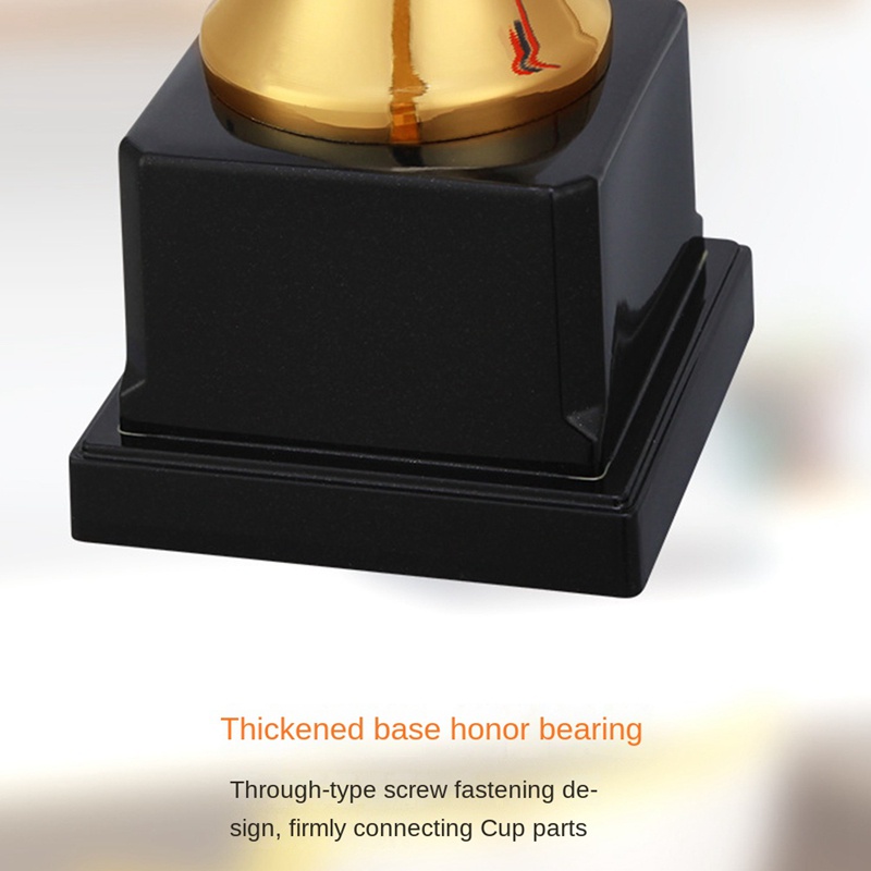 Cúp cúp 1 mảnh cho các cuộc thi họp thể thao Giải thưởng đội bóng đá và các bữa tiệc thi ủng hộ kim loại vàng 11 Inch