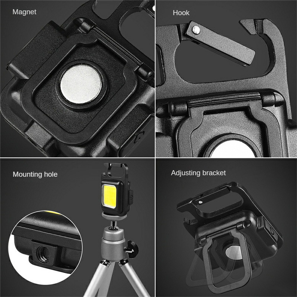 Đèn Pin Hợp Kim Nhôm Đèn Móc Khóa Mini Đèn Pin Sạc Usb Đèn Làm Việc Led Đèn Cob Nổi Bật Đèn Chiếu Sáng Ngoài Trời