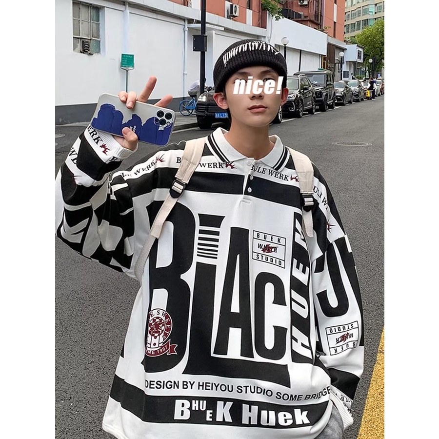 Áo Nỉ Cổ Tròn Dáng Rộng In Họa Tiết Thời Trang Hàn Quốc Mới Cho Nam Nữ