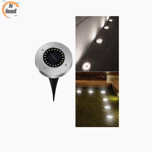 Set 4 Đèn Led 20 Bóng Tự Động Cắm Đất Chạy Bằng Năng Lượng Mặt Trời Trang Trí Lối Đi Sân Vườn