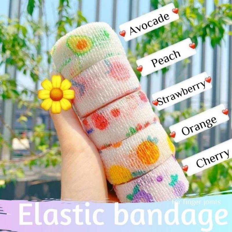 Băng quấn thể thao 4.5m tự dính chất liệu bền co giãn in họa tiết dễ thương bảo vệ khớp đầu gối/ngón tay