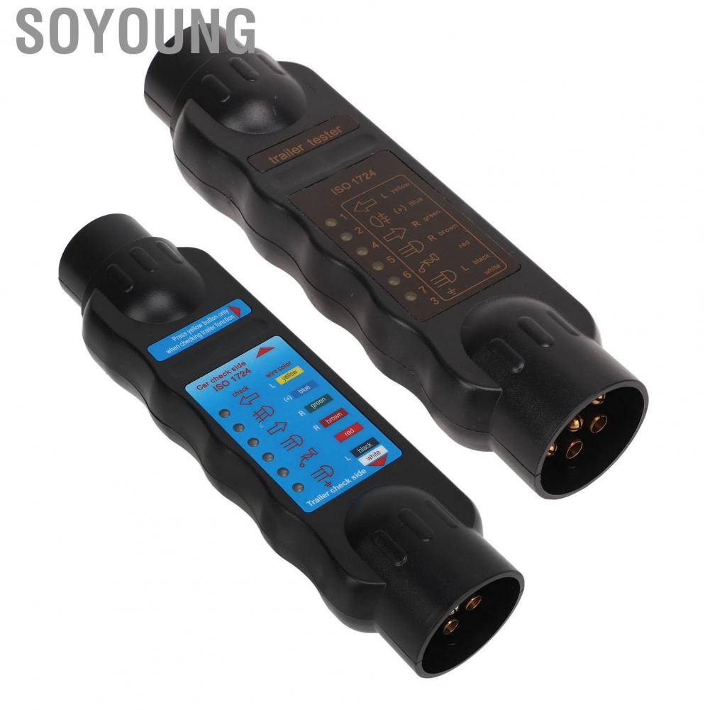 Soyoung Trailer Socket Tester  RV Wiring Easy Operation for Automotive