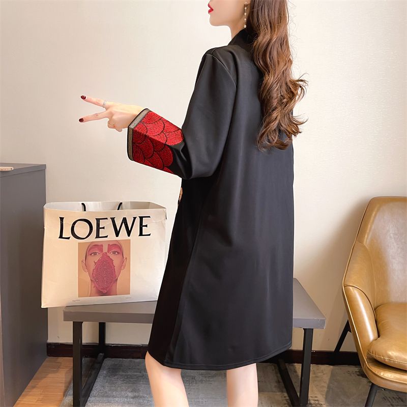 Đầm Sườn Xám Tay Dài Dáng Rộng Phong Cách Trung Hoa Thời Trang Mùa Hè Xinh Xắn Cho Nữ