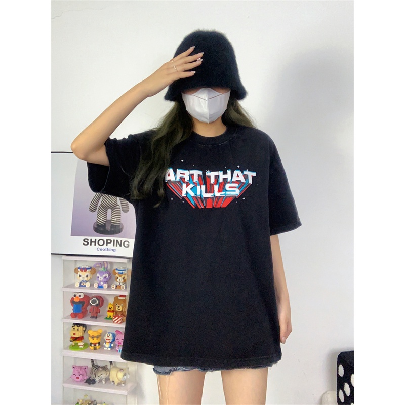 Bán Chạy Nhất Áo Thun Cotton Tay Ngắn In Chữ Jet Nước Giặt Được Cho Nam Và Nữ Plus Size