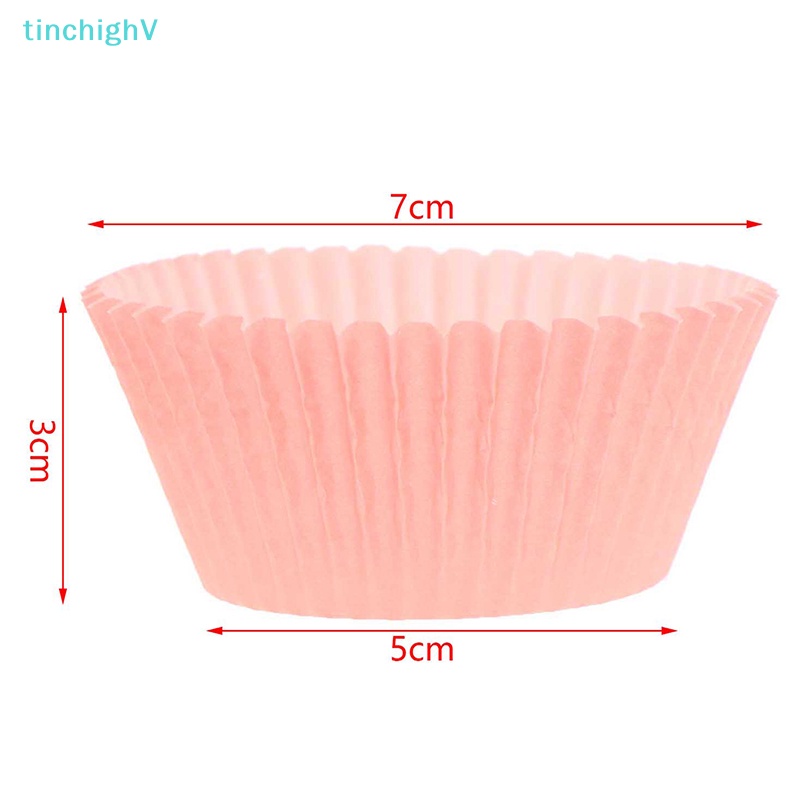 Set 100 Cốc Giấy Cấp Thực Phẩm Làm Bánh Cupcake Màu Trắng