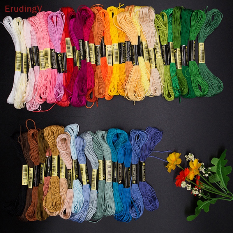 Bộ 24 / 100 / 50 Cuộn Chỉ Cotton Dùng Thêu Tranh Chữ Thập Thủ Công