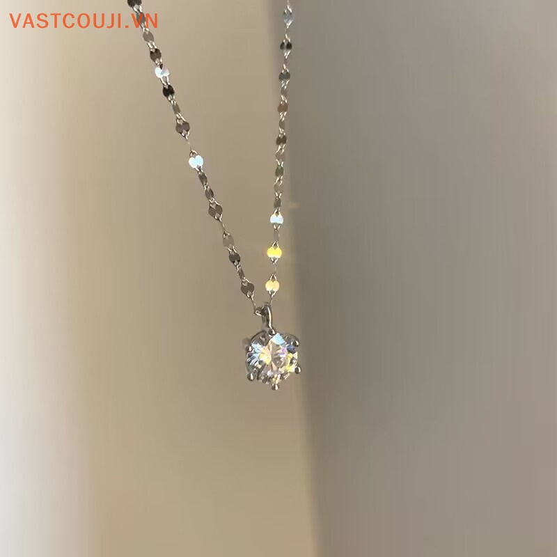 Vastji Vòng cổ Đính Đá Zircon Đơn Giản Thời Trang Dành Cho Nữ