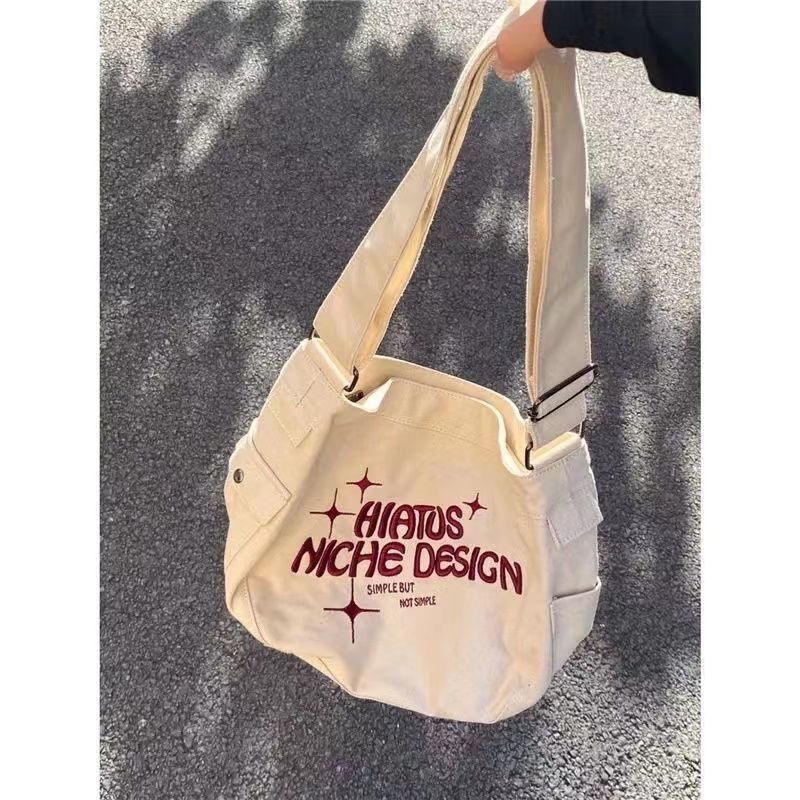 Túi Xách Canvas Cỡ Lớn 40X Thêu Họa Tiết Phong Cách Retro