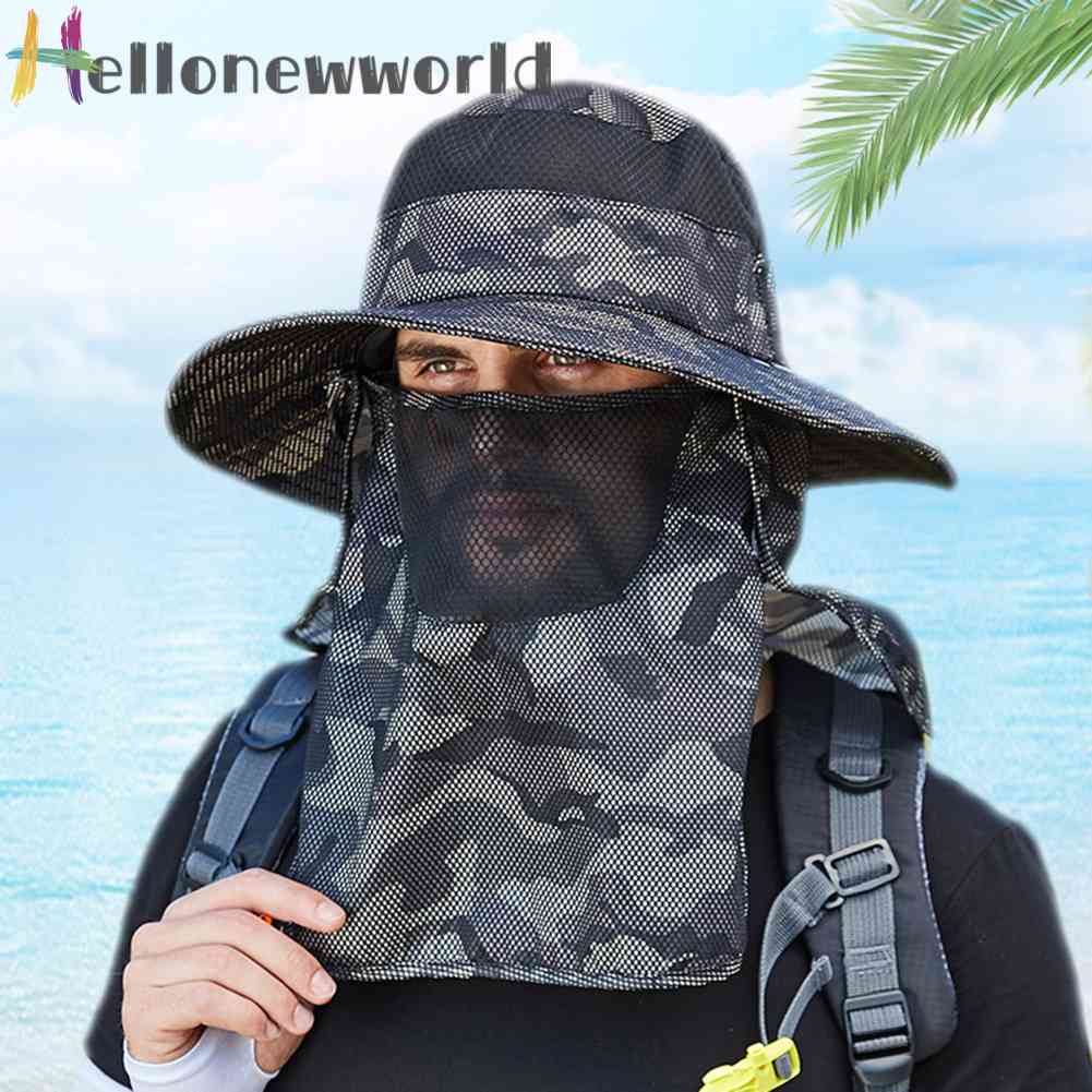 Mũ Polyester Chống Tia UV Bảo Vệ Khuôn Mặt Có Thể Điều Chỉnh Dành Cho Làm Vườn