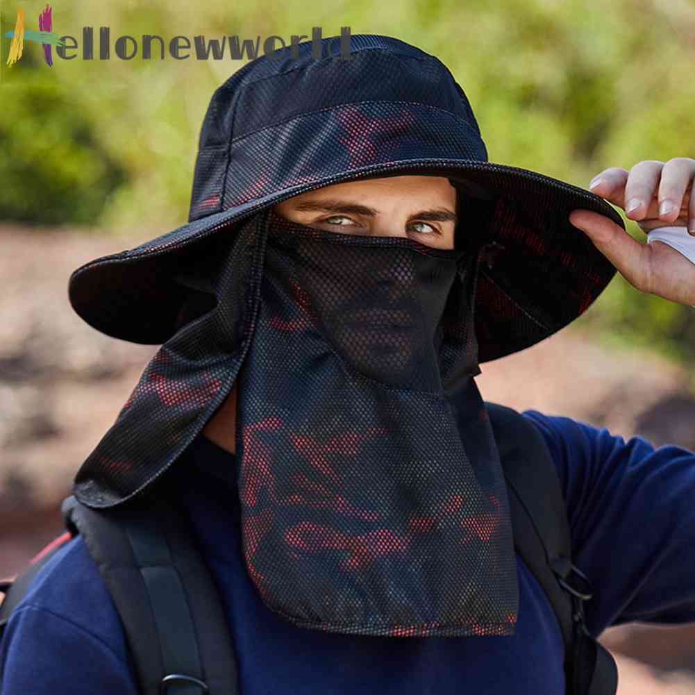 Mũ Polyester Chống Tia UV Bảo Vệ Khuôn Mặt Có Thể Điều Chỉnh Dành Cho Làm Vườn