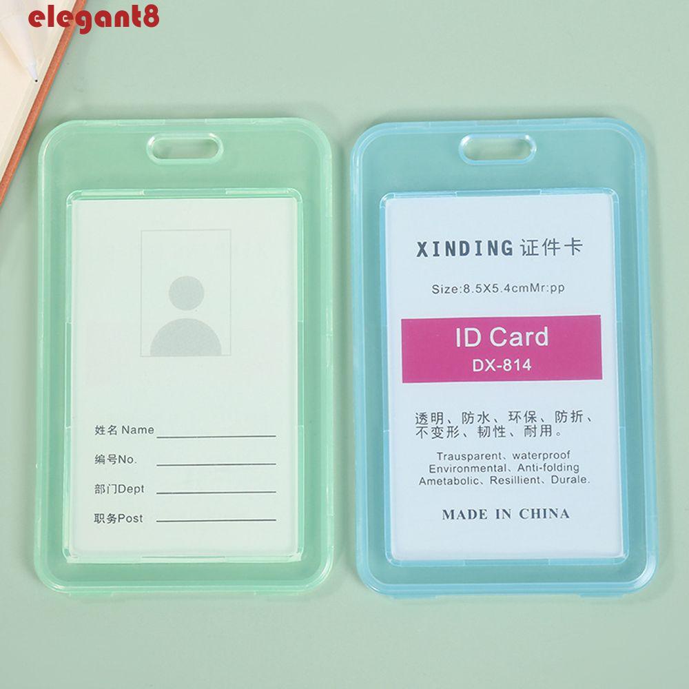 Ví Đựng Thẻ ID / Thẻ ID Trong Suốt Thiết Kế Thu Gọn Kèm Móc Khóa Tiện Dụng