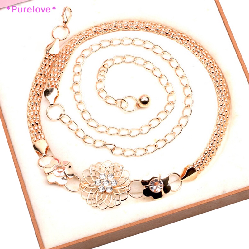 Thắt Lưng Dây Xích Bằng Kim Loại Thanh Lịch Thời Trang Mới