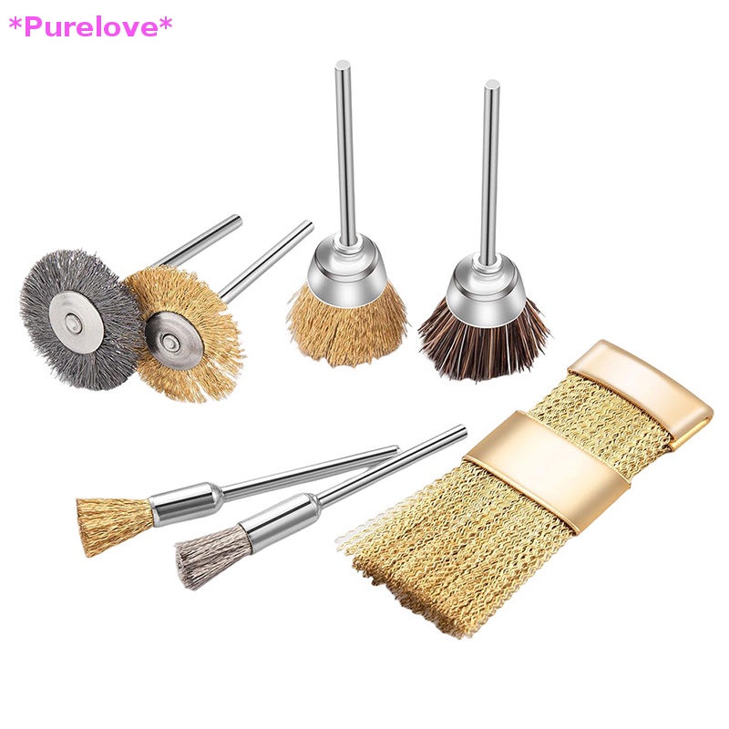 1 Bàn Chải Dây Đồng 3 / 32 &quot;Vệ Sinh Đầu Mài Móng Tay Tiện Dụng Mới