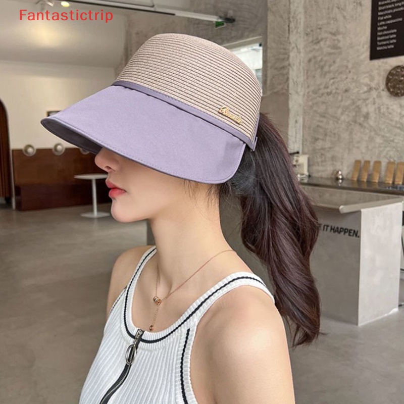 Mũ Cói Rộng Vành Thoáng Khí Chống Tia UV Thời Trang Đi Biển Mùa Hè Mới Cho Nữ