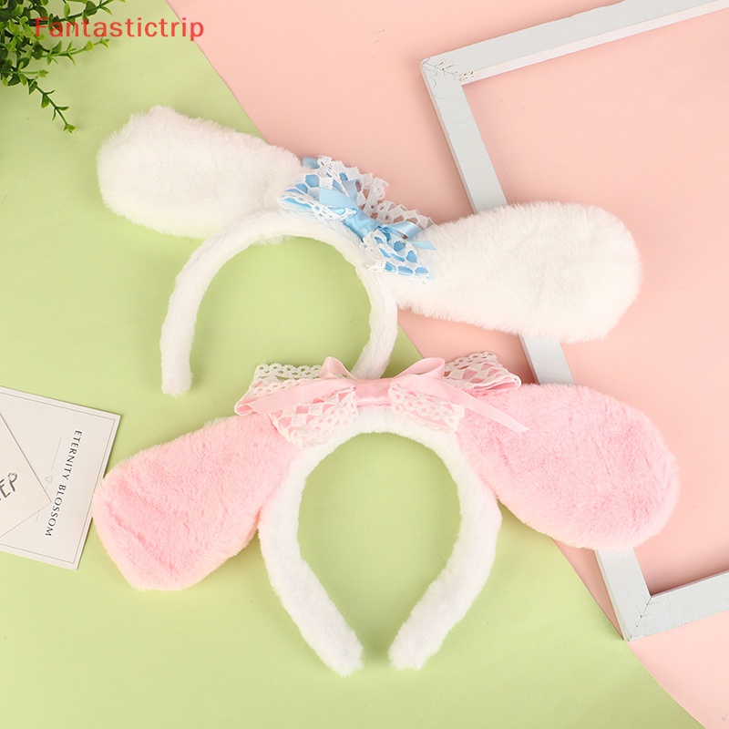 Băng Đô Cài Tóc Hình Tai Cún Hoạt Hình Bằng Lông Nhung Dễ Thương Xinh Xắn