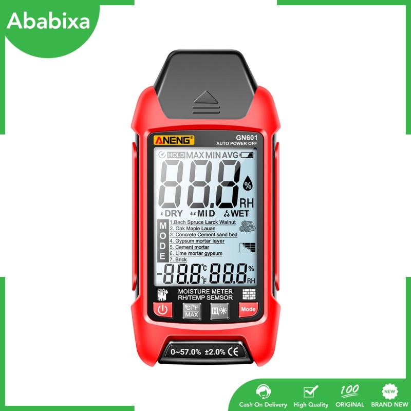 Máy Đo Độ Ẩm / Nhiệt Độ Kỹ Thuật Số Gn601 Màn Hình LCD Chuyên Dụng Cho Sàn Gỗ Cứng