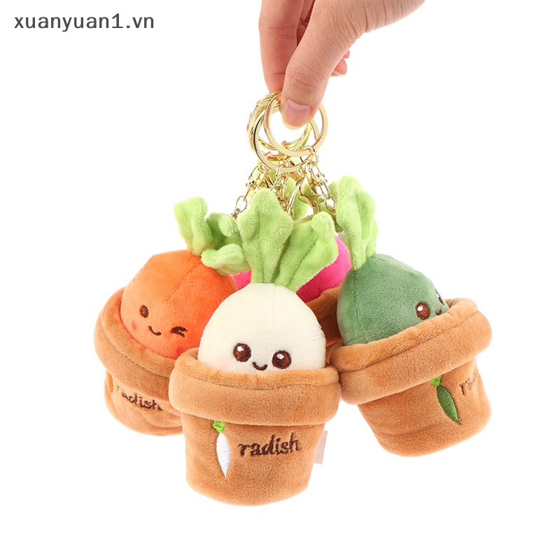 Móc Khóa Hình Củ Cà Rốt Nhồi Bông Đáng Yêu